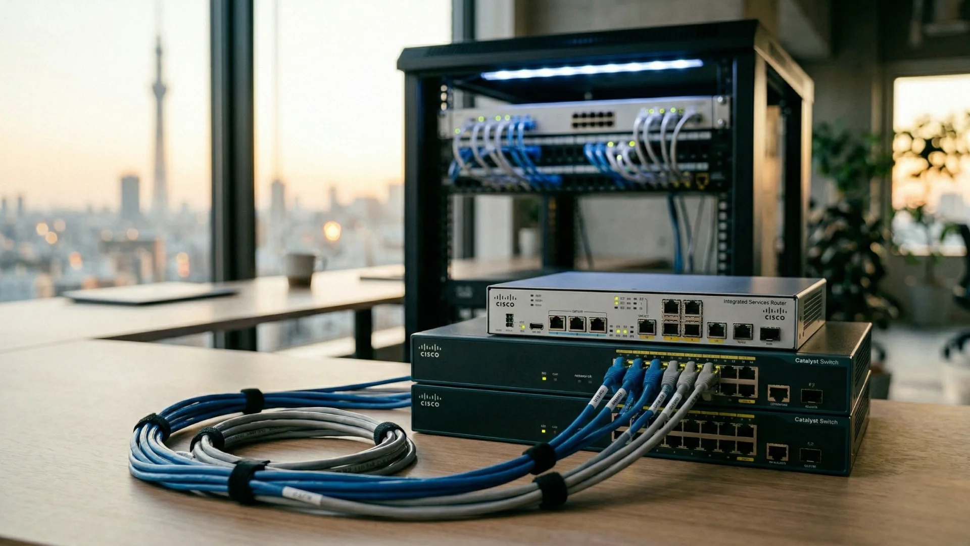 Cisco機器のクローズアップ